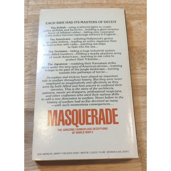 Masquerade : The Amazing Camouflage Deceptions of World War II (1980, PB) - Picture 2 of 6